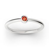 Stackable solitaire Sterling Silver Ring