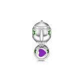 Enamel Teapot Set Charm Sterling Silver