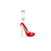 Red High Heel Pendant Sterling Silver