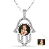 Personalized Photo Necklace Sterling Silver