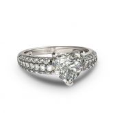 Heart Cut Sterling Silver Ring