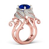 Two Tone Vines Sterling Silver Ring