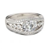 Split Shank Oval Cut Sterling Silver Ring