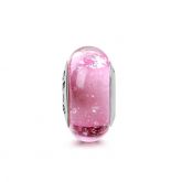 Pink Bubbles Murano Glass Charm