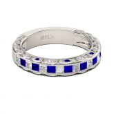 Classic Princess Cut Sterling Silver Women's Band