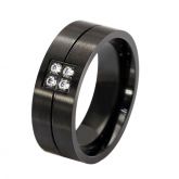 Jeulia Classic Black Titanium Steel Men's Band