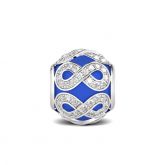 Infinity Blue Charm Sterling Silver