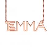 Rose Gold Tone Neon Style Name Necklace