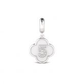 Number Five Charm Sterling Silver