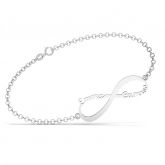 Two Name Infinity Bracelet Sterling Silver