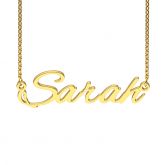 Gold Tone Alexbrush Style Name Necklace