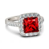 Classic Princess Cut Sterling Silver Ring