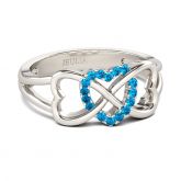 Jeulia Heart Shape Round Cut Sterling Silver Ring