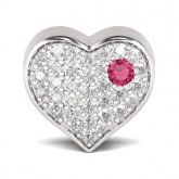 I Love You Heart Charm Sterling Silver