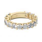 Gold Tone Bar Setting Sterling Silver Women's Band