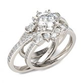 Interchangeable Round Cut Sterling Silver Set
