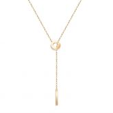 Yellow Gold Circle Pendant Necklace