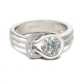 Knot Round Cut Sterling Silver Ring