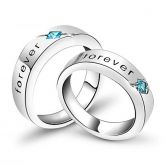 Engraved Sterling Silver Couple Rings