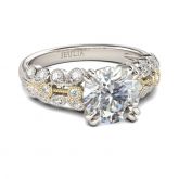 Jeulia Vintage Milgrain Round Cut Sterling Silver Ring