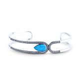 Water-Drop Opal Cuff Bracelet