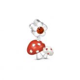 Lovely Mushroom Charm Sterling Silver