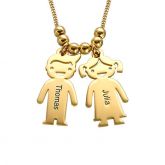 Engraved Children Charms Sterling Silver Mother's Necklace