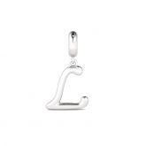 Letter L Dangling Charm Sterling Silver