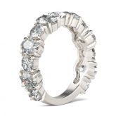 Classic Oval Cut Sterling Silver Women's Band