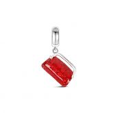 Red Purse Charm Sterling Silver