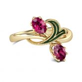 Two Stone Sterling Silver Ring
