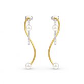 Geometry Tassel Cultured Pearl Sterling Silver Earrings