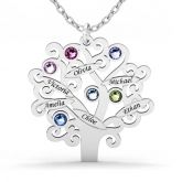 Family Tree Sterling Silver Personalized Necklace