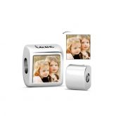 Love You Photo Charm Sterling Silver