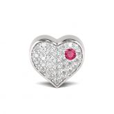 I Love You Heart Charm Sterling Silver