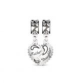 Father and Daughter Charm Sterling Silver