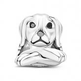 Obedient Dog Charm Sterling Silver
