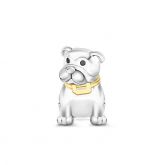 Bulldog Charm Sterling Silver