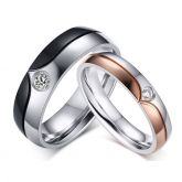 Chic Titanium Steel Couple Rings
