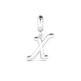 Letter X Dangling Charm Sterling Silver