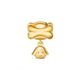 Dog with Bone Charm Sterling Silver