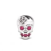 Cute Skull Charm Sterling Silver