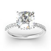 Classic Cushion Cut Sterling Silver Ring