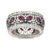 Jeulia Owlet Eye Sterling Silver Women's Band