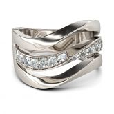 Curving Sterling Silver Cocktail Ring