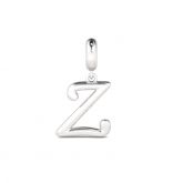 Letter Z Dangling Charm Sterling Silver