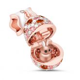 "Unexpected Surprise" Sterling Silver Colorful Rabbit Charm