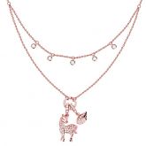 Jeulia Layered Unicom Sterling Silver Necklace