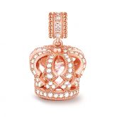 "You Are The Queen" Crown Sterling Silver Dangle Charm