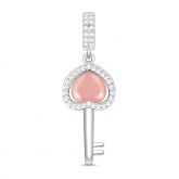 "Key to My Heart" 925 Sterling Silver Key Charm